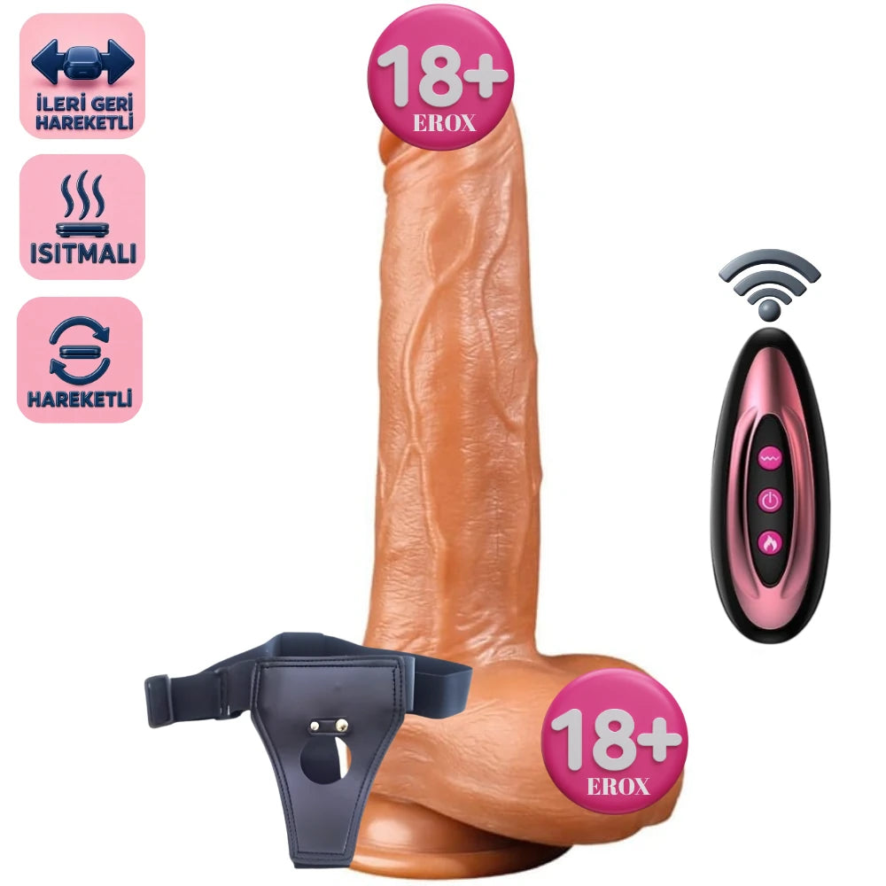 Frowzer The Realistic Stimulation Isıtmalı İleri Geri Hareketli Realistik Strapon Penis 23 cm
