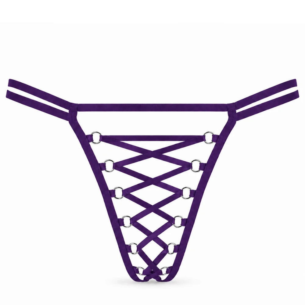 Frowzer Fantasy Wear Luxury Lingerie Bağlamalı Tanga-Mor