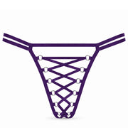 Frowzer Fantasy Wear Luxury Lingerie Bağlamalı Tanga-Mor