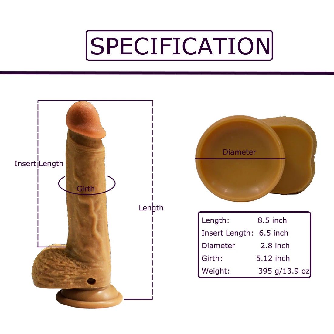 Simulation Of Skin Rotating Dildo 22 Cm Dönebilen Hareketli Penis