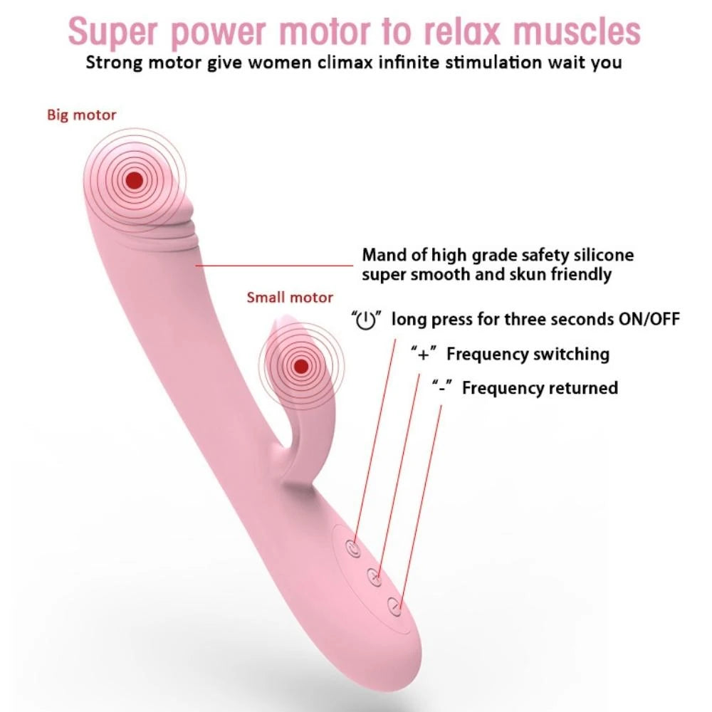 Frowzer Double Çift Titreşim Motorlu 10 Mod Tavşan Vibratör
