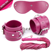 Frowzer Fetish Dreams Pink Fetish Leather Handcuffs Set 3 lü