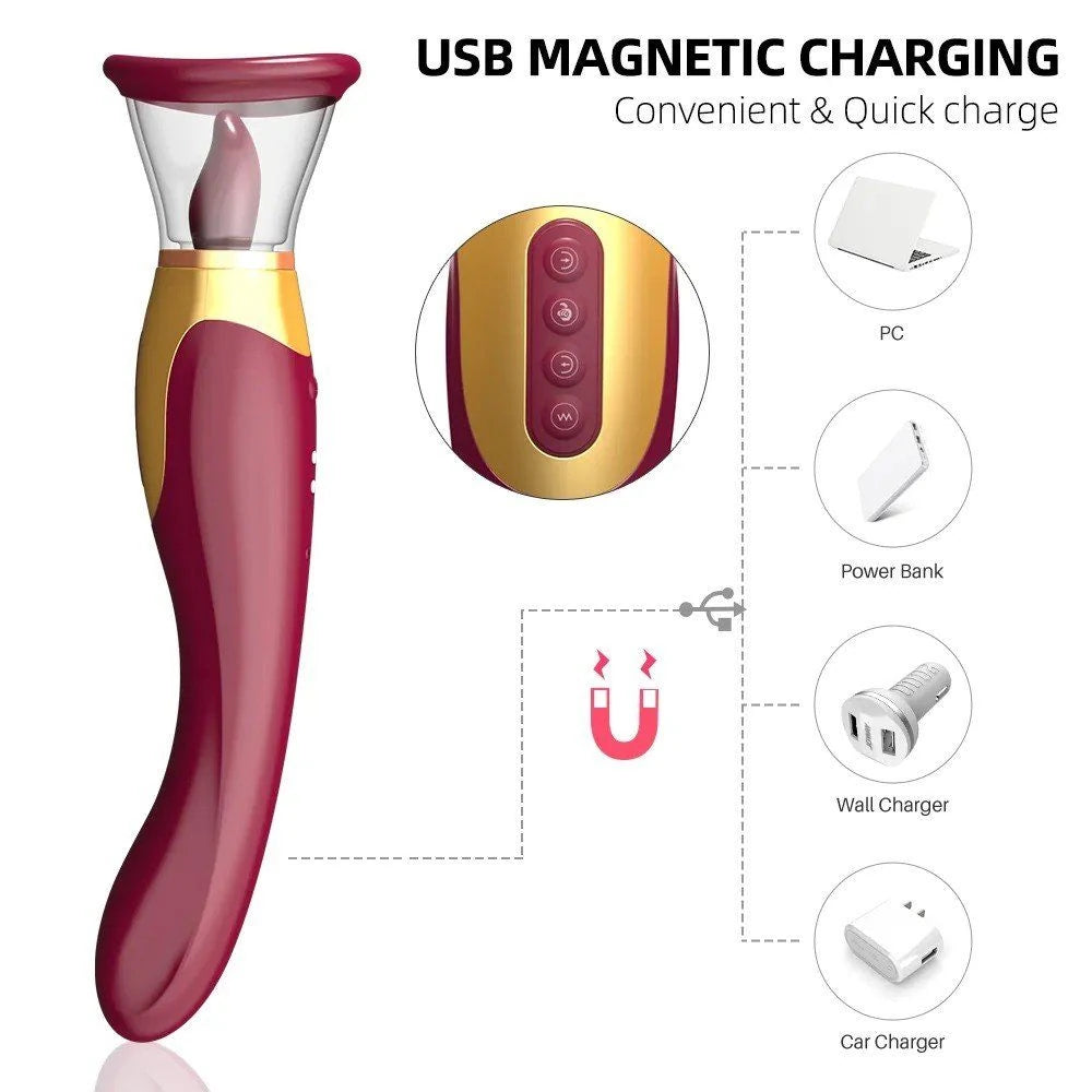Frowzer Luxury Tongue Vibe 2 İn 1 G-Spot ve Dil Vibratör