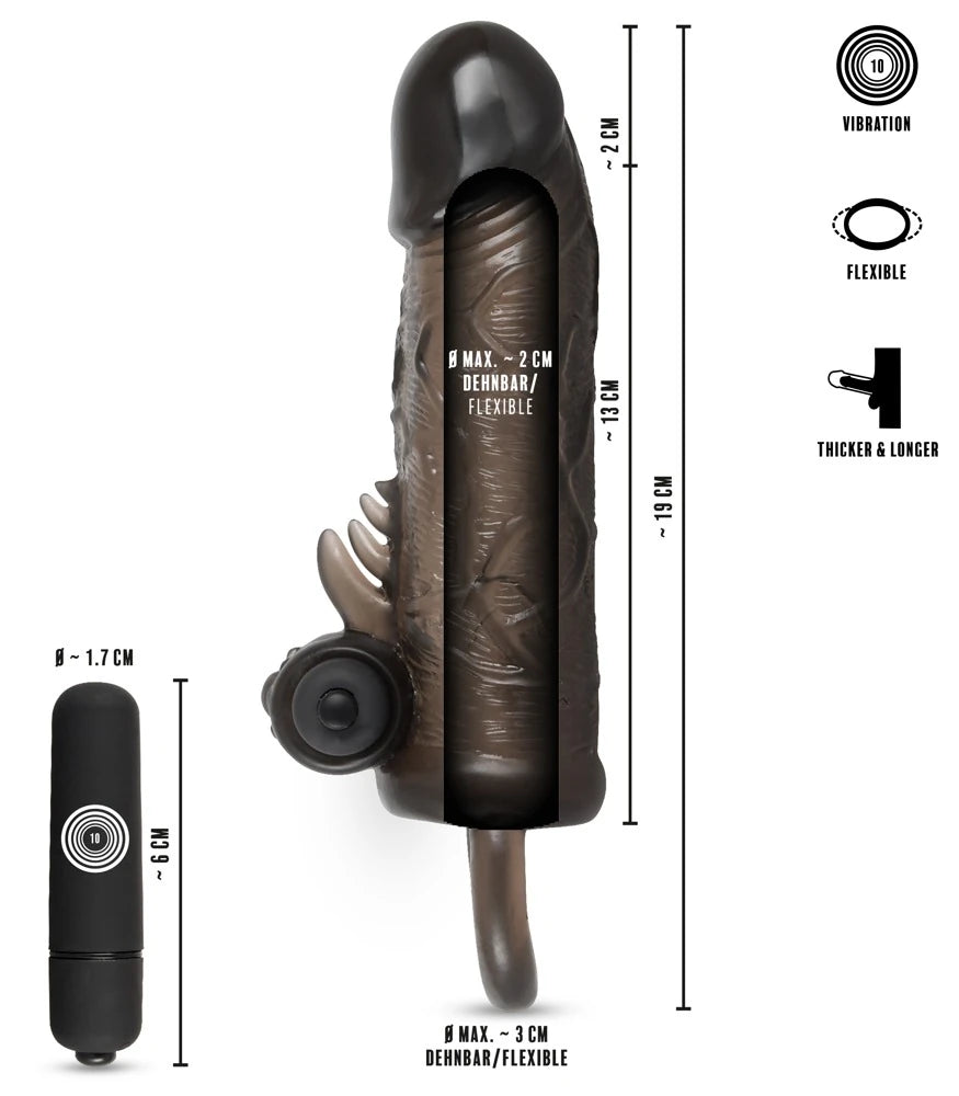 Rebel Men's Gear Rabbit Titreşimli Penis Kılıfı