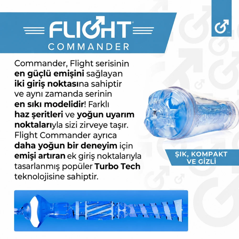 Original Fleshlight Flight Commander Turbo Tech Masturbator