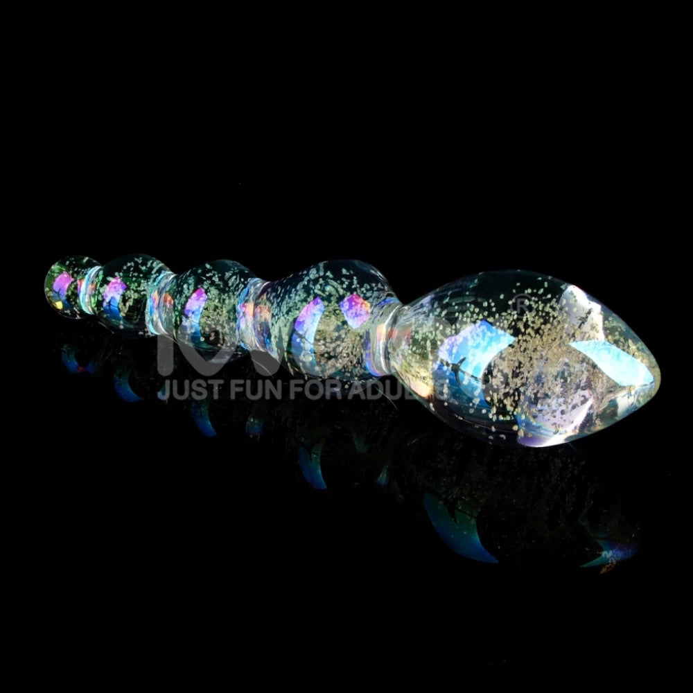 Lovetoy Glow Twilight Gleam Glass Dildo-Tantalizing Orbs Cam Dildo LV610002