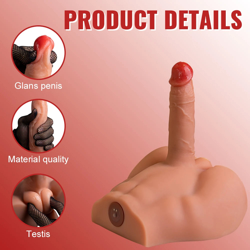 Shequ Peel Hareketli Realistik Erkek Yarım Vücut Masturbator SQ-MAR30022V
