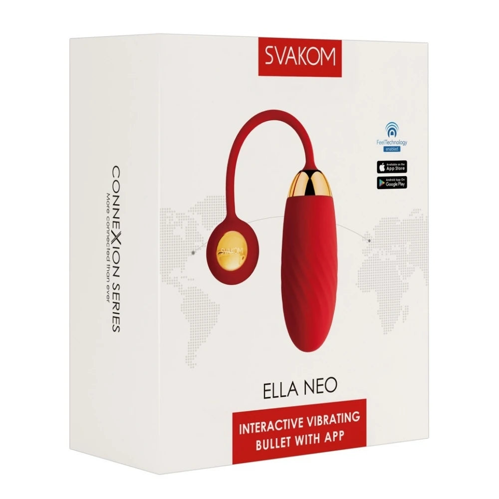 Svakom Ella Neo Telefon Kontrollü Mini Vibratör-Red
