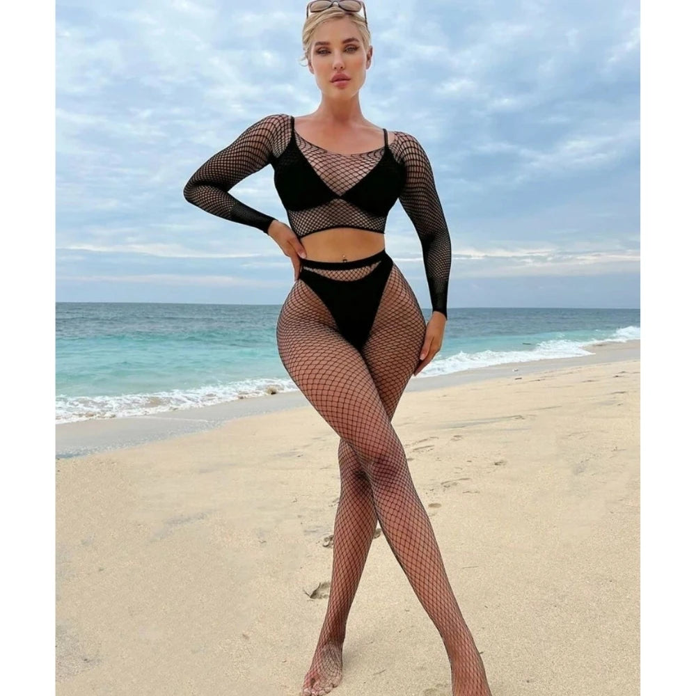 Frowzer Fantasy Wear File Çorap Büstiyer Takım Seksi Vücut Çorabı