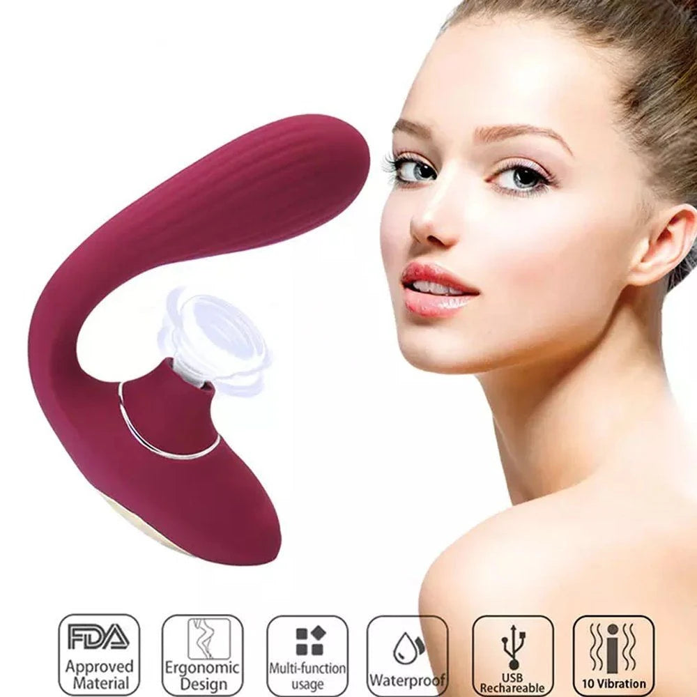 Frowzer Sucking İn Vibration Çift Yönlü Emiş Güçlü Partner Vibratör