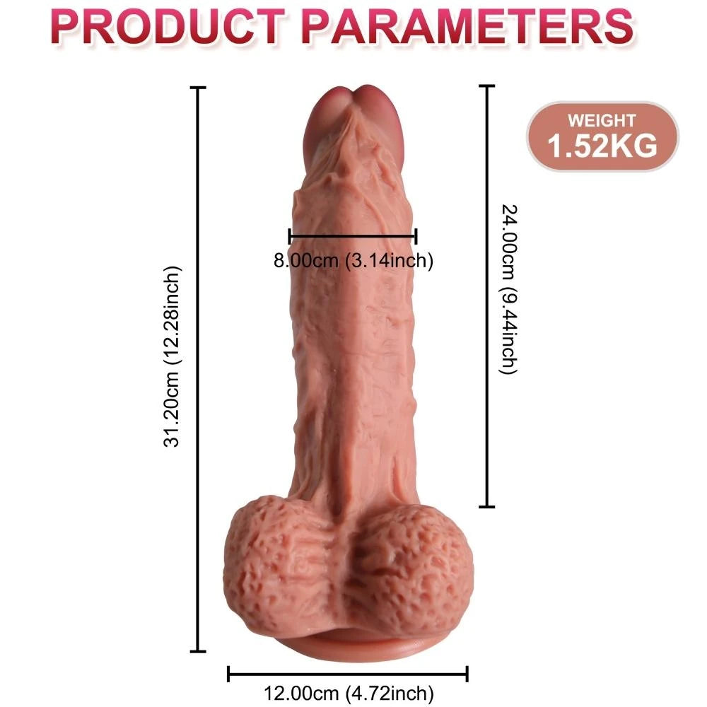 Xise Leilong Dual Layered 32.5 cm Büyük Realistik Penis XS-WBD10074-L
