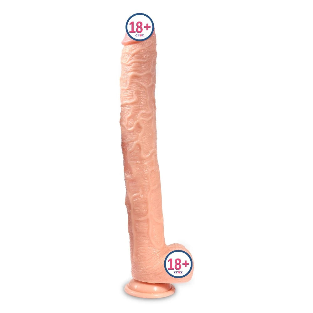 Xise Dildo Series Huoer Flexible 43 cm Realistik Büyük Penis XS-WBC10068-Flesh