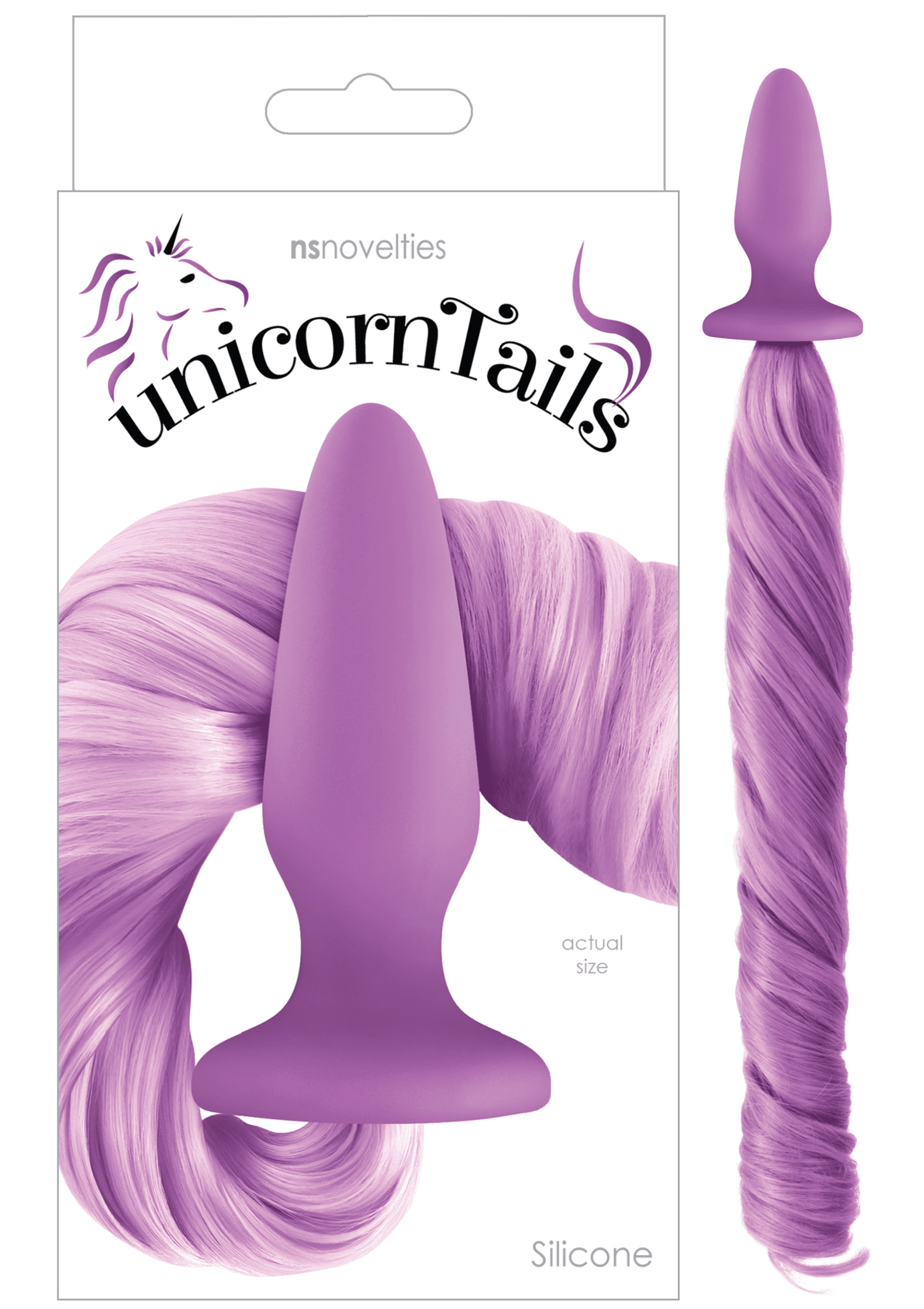 NS Novelties Unicorn Tails Kuyruklu Silikon Anal Plug Purple