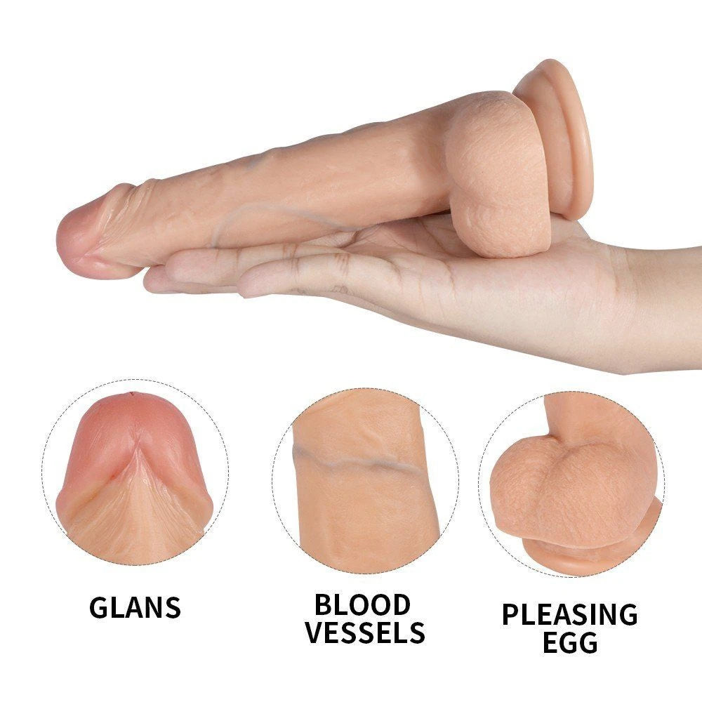 Shequ Archie Natural Çift Katmanlı 21 Cm Kemerli Realistik Penis