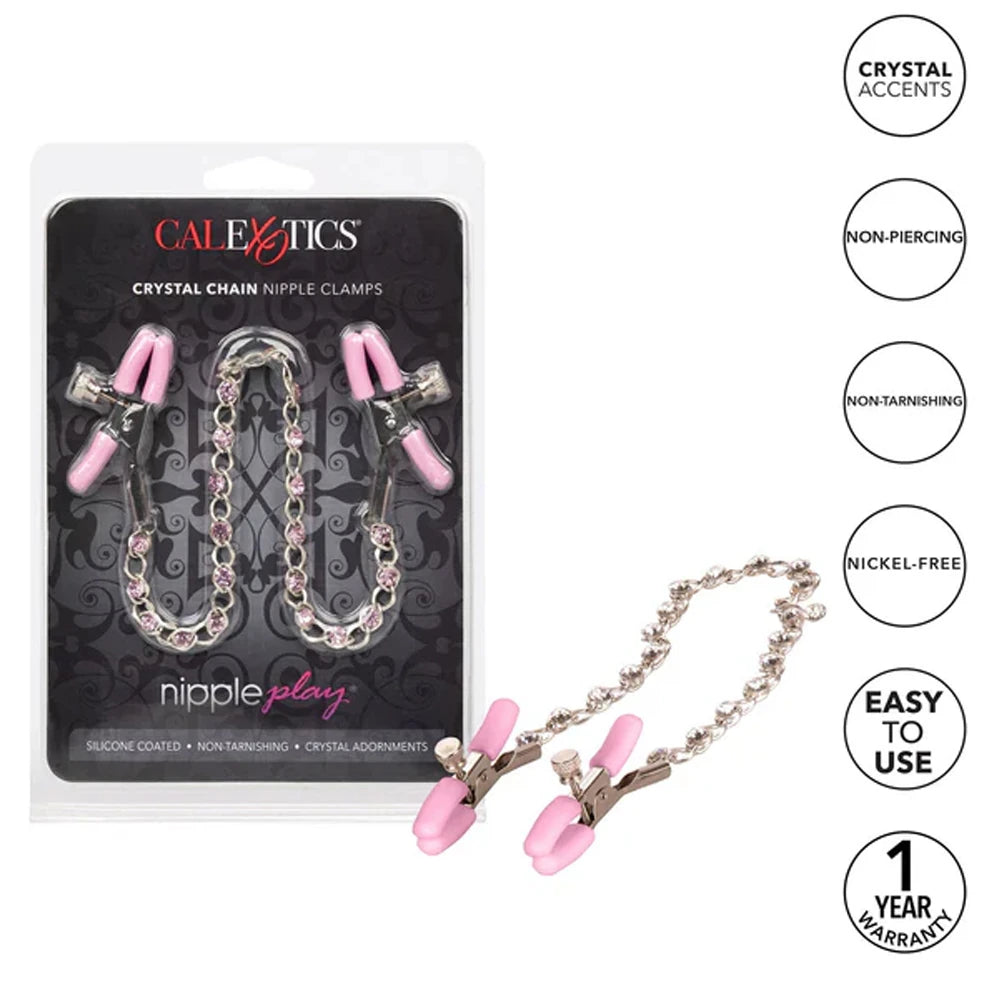 Calexotics Crystal Chain Nipple Clamps Göğüs Klipsi