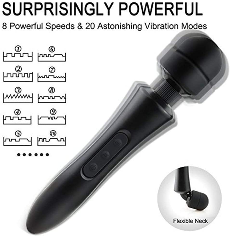 Frowzer Magic Wand Double Massager Masaj Wand Vibratör-Black