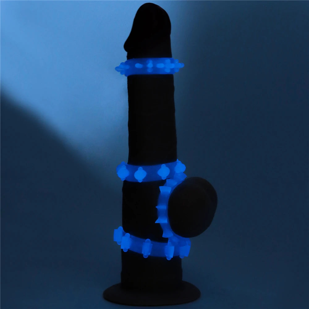 Lovetoy Lumino Play Fosforlu 4 Farklı Boyda Esnek Penis Halkası
