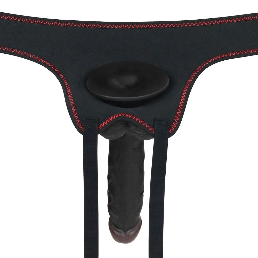 Lovetoy Easy Strapon 20 cm Kemerli Realistik Zenci Penis