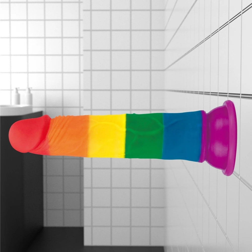 Lovetoy Prider Dildo 18.5 cm Renkli Soft Doku Realistik Penis LV410025