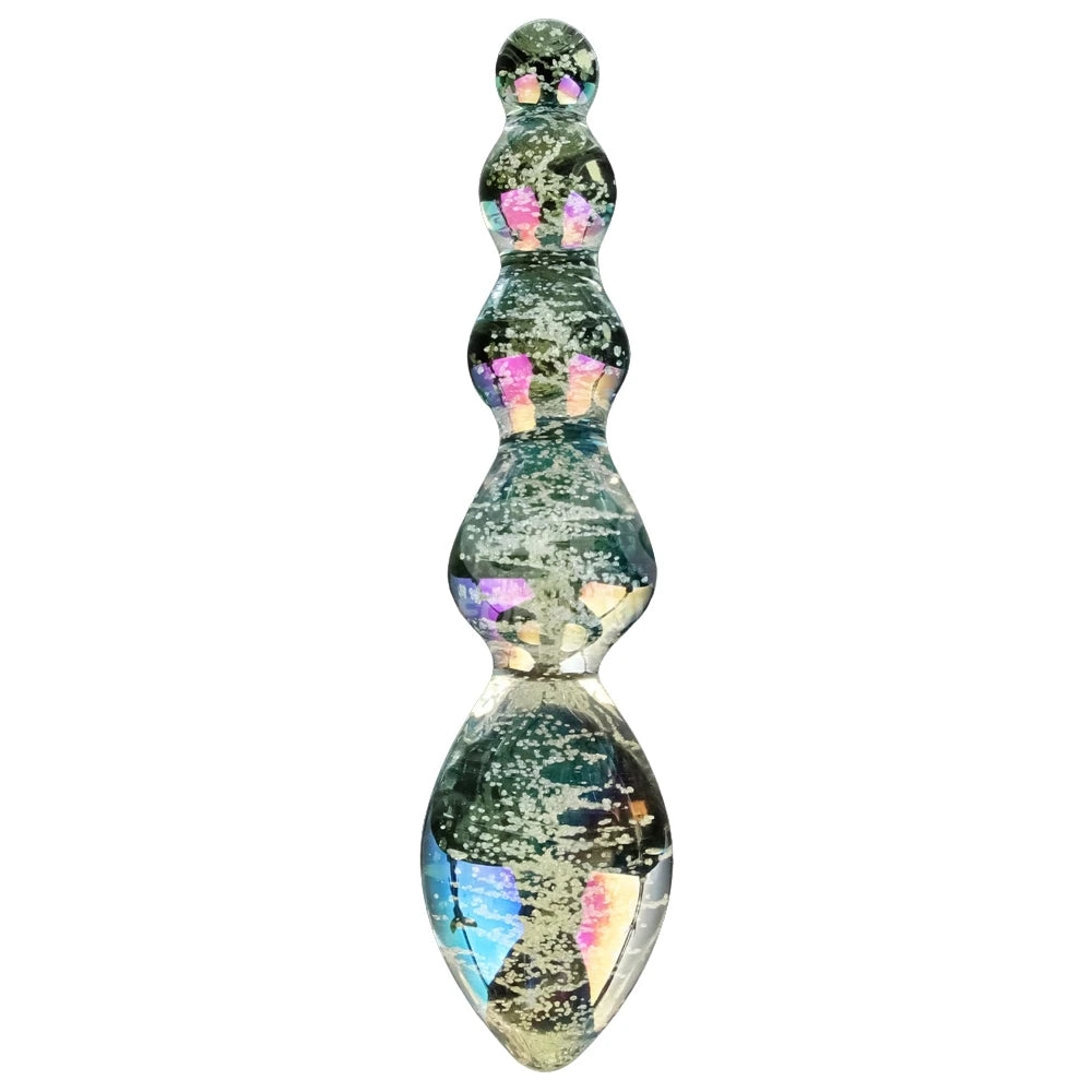 Lovetoy Glow Twilight Gleam Glass Dildo-Tantalizing Orbs Cam Dildo LV610002