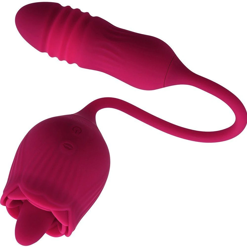 Frowzer Tongue Rose Dil ve İleri Geri Hareketli Gül Vibratör