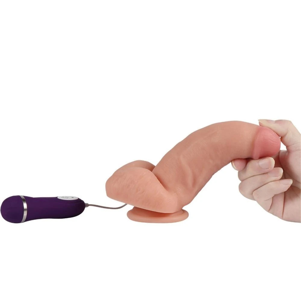 Shequ Red Eagle Strapon 16 cm Belden Bağlamalı Titreşimli Realistik Penis
