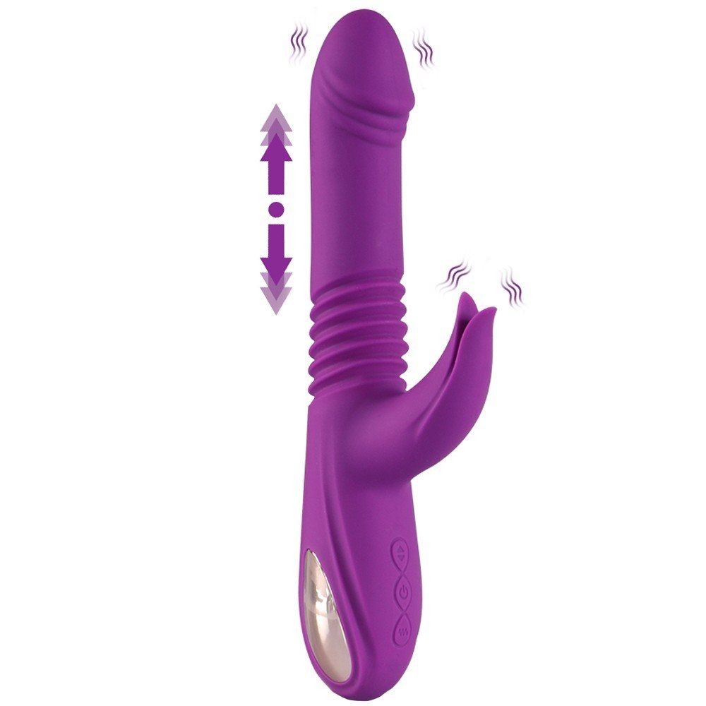 Wythe İleri Geri ve Klitoral Dil Hareketli Rabbit Vibratör