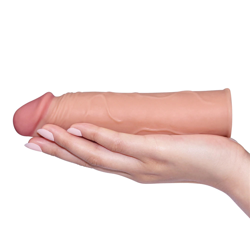 Lovetoy Pleasure X-Tender 3 cm Dolgulu Realistik Penis Kılıfı