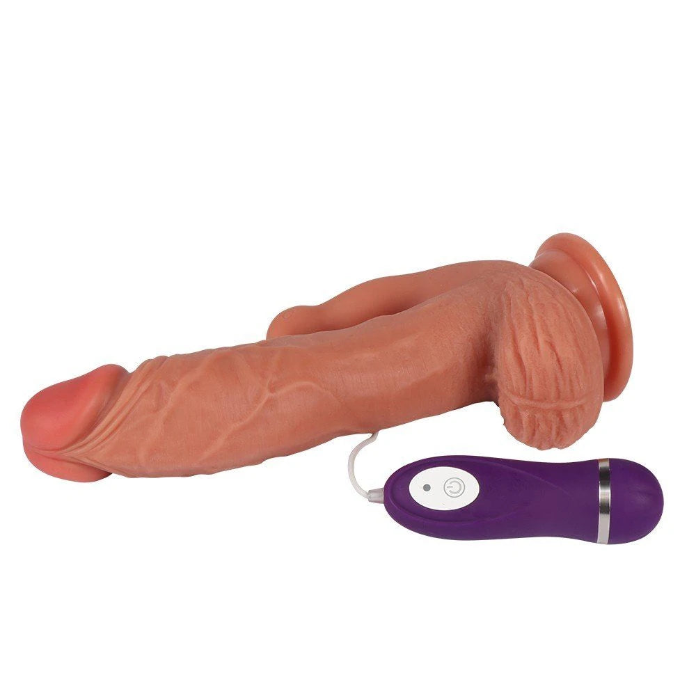 Dildo Series 10 Modlu Titreşimli Klitoris Uyarıcılı 19 Cm Realistik Penis