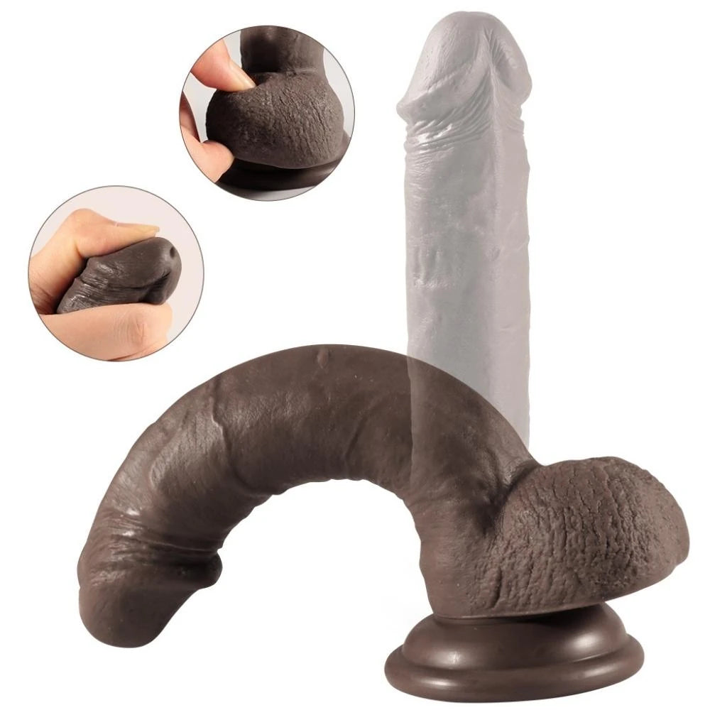Shequ Dildo Series Addison 17 Cm Realistik Zenci Penis