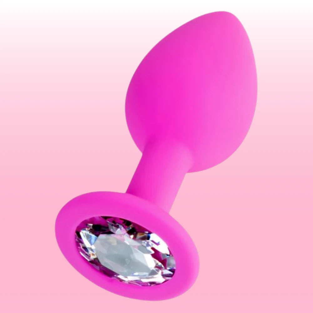 Frowzer The Anal Fantasy Kristal Taşlı Pembe Silikon Anal Plug - Small