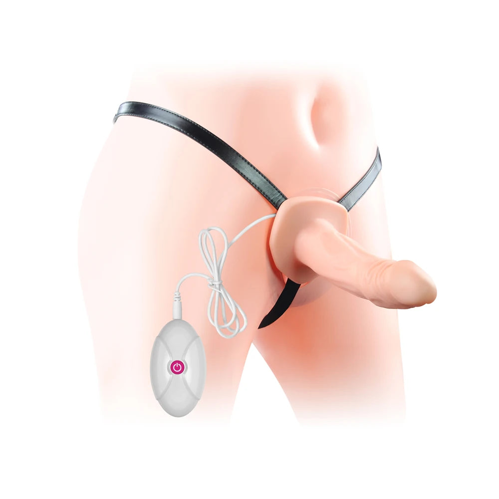 Lovetoy Vibrating Unisex Hollow Strap On 19 Cm İçi Boş Kemerli Penis LV3002