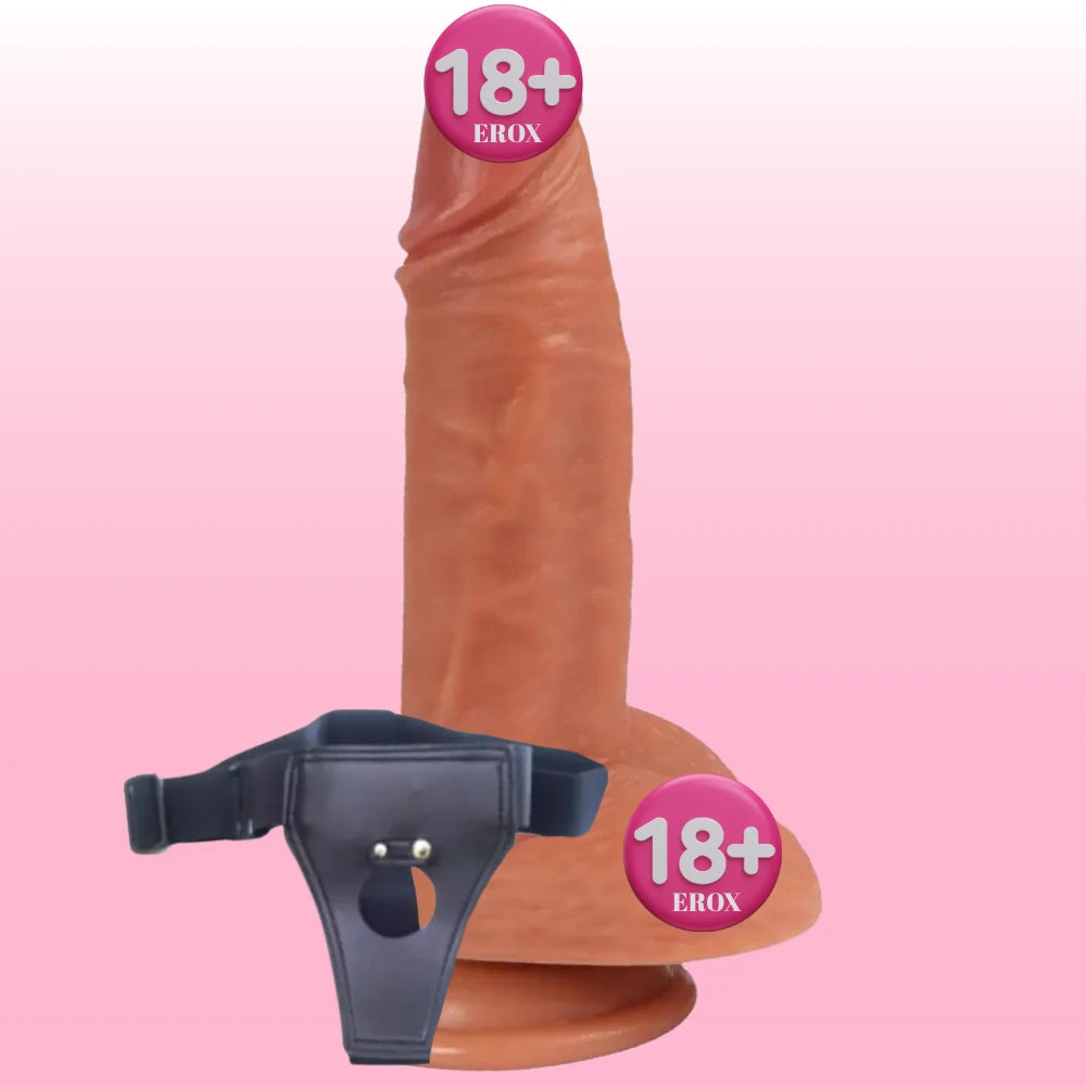 Shequ Castiel's Belden Bağlamalı 19 Cm Strapon Realistik Penis