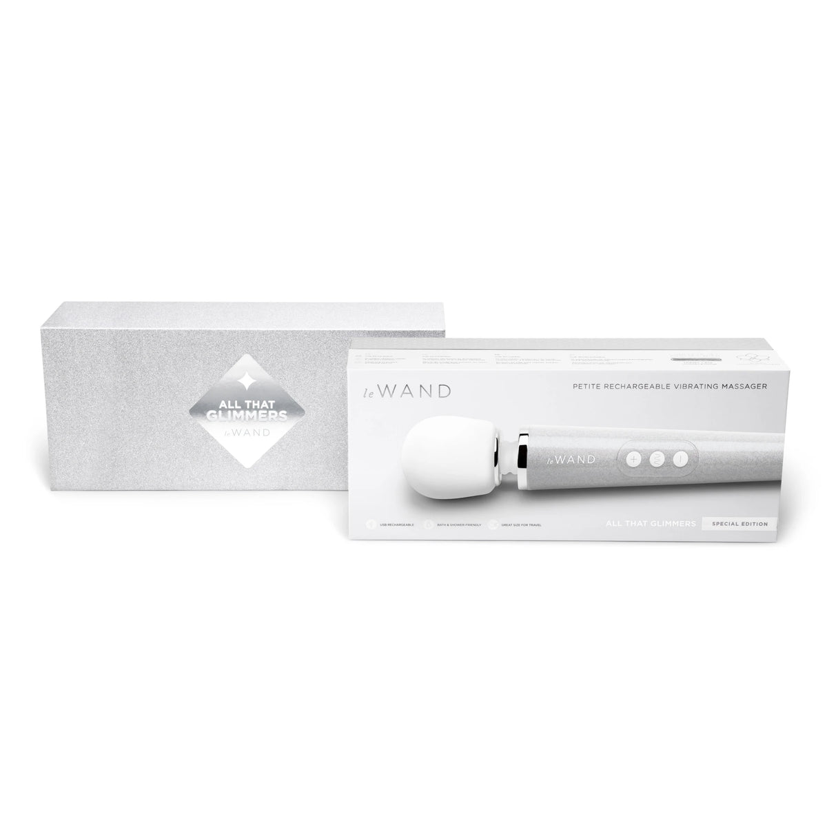 Le Wand Petite All That Glimmers Oplaadbare Vibrerende Massager White