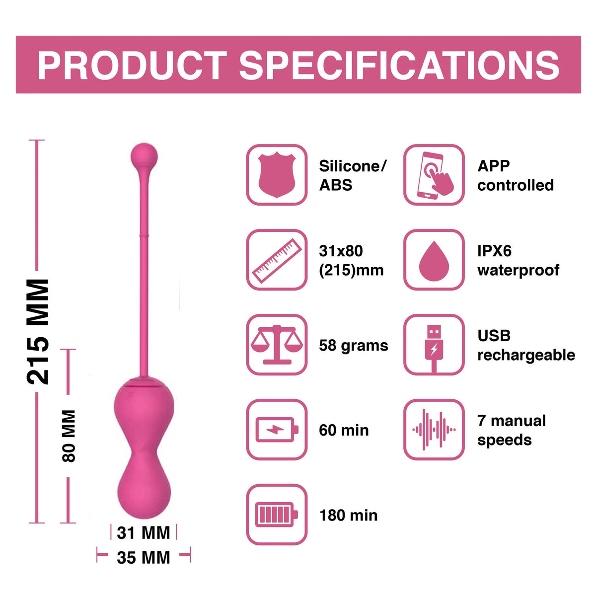 Magic Motion Kegel Master Telefon Kontrollü Egzersiz Topu