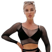 Erox Fantasy Wear File Çorap Büstiyer Takım Seksi Vücut Çorabı