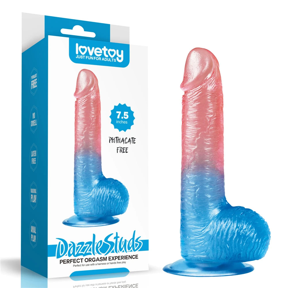 Lovetoy Dazzle Studs Dildo 19 cm Realistik Jel Penis