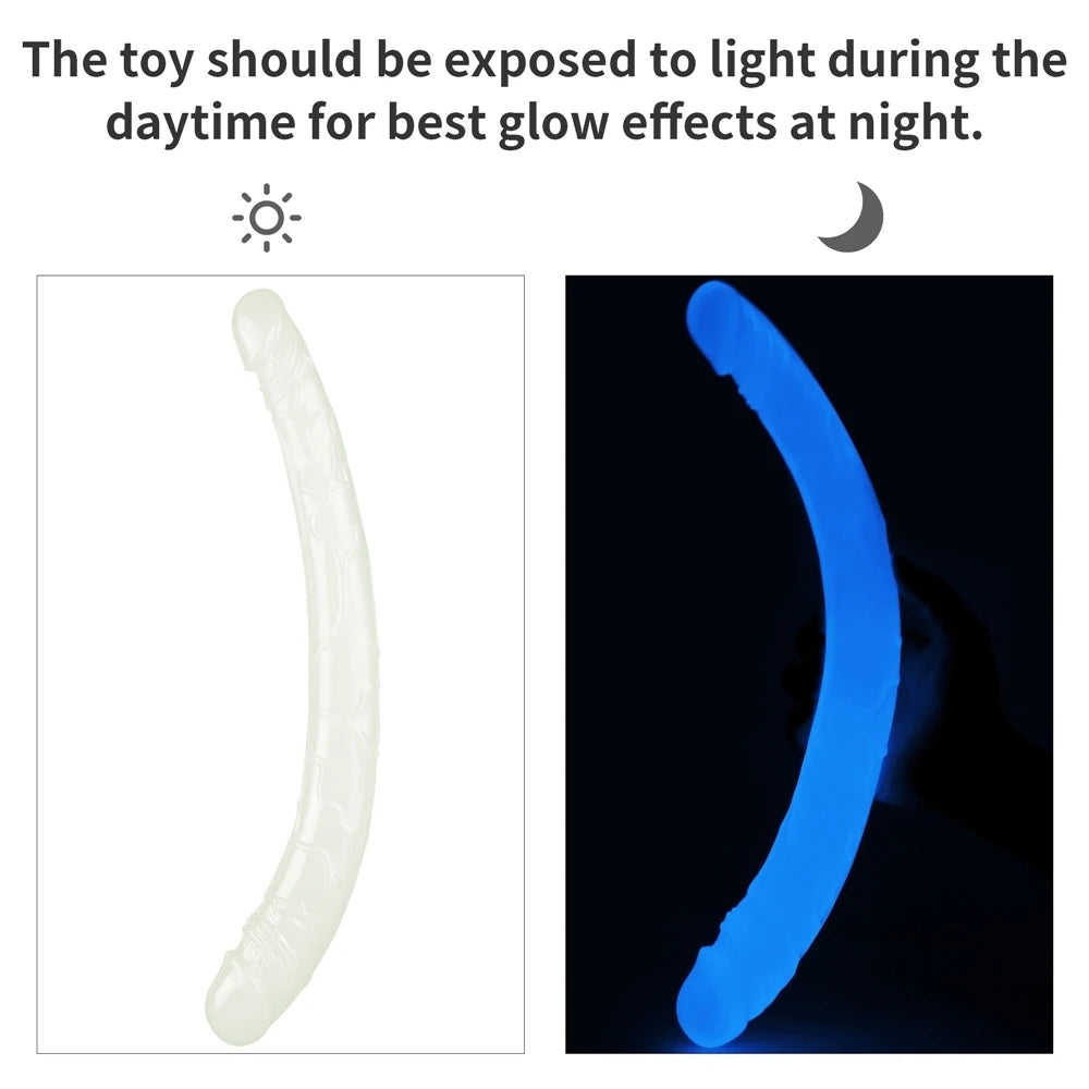 Lovetoy Lumino Play Double Dildo 37 Cm Çift Taraflı Jel Penis LV319024