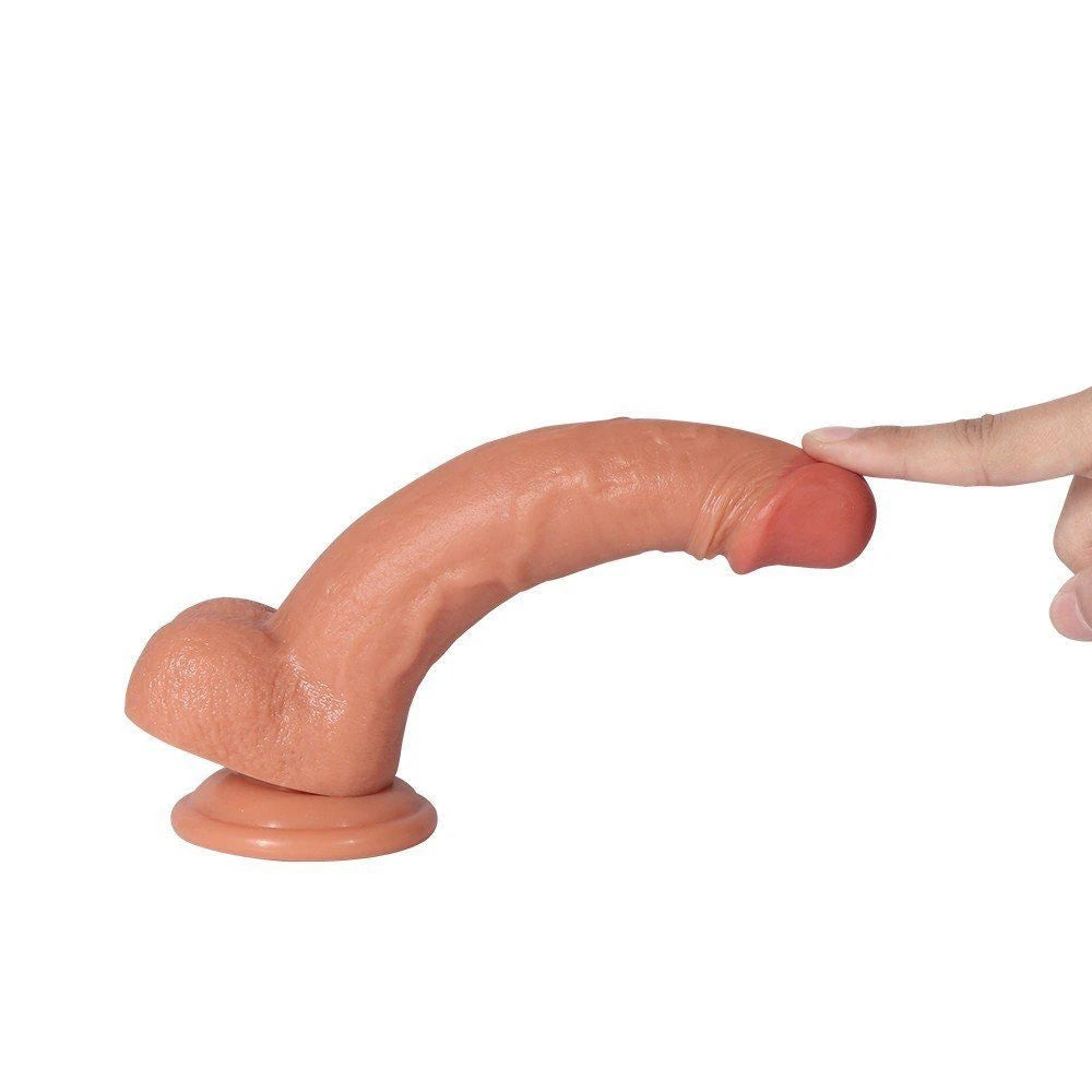 Shequ Dildo Series Archie Natural Çift Katmanlı 21 Cm Realistik Penis