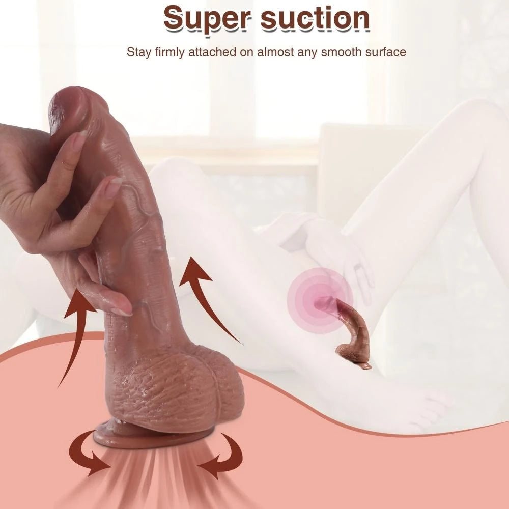 Shequ Dildo Series Yedda Natural Doku 24 Cm Belden Bağlamalı Realistik Penis