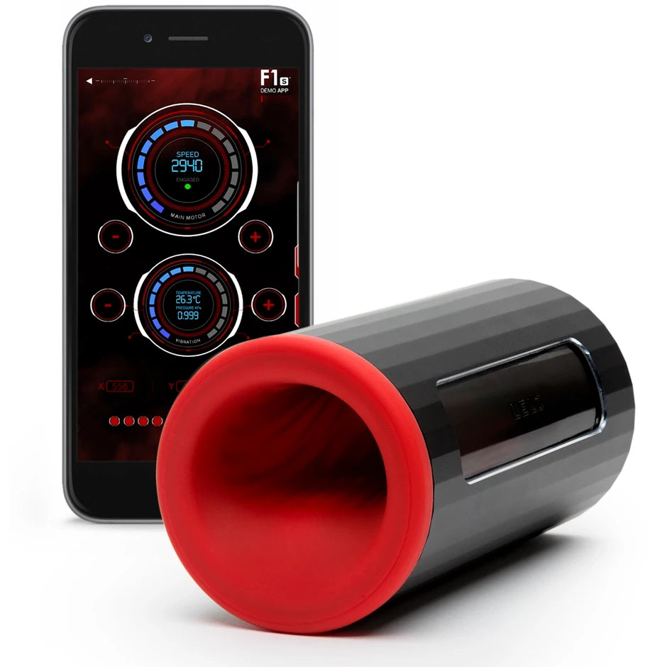 Lelo F1 V2 Telefon Kontrollü Black Red Masturbatör