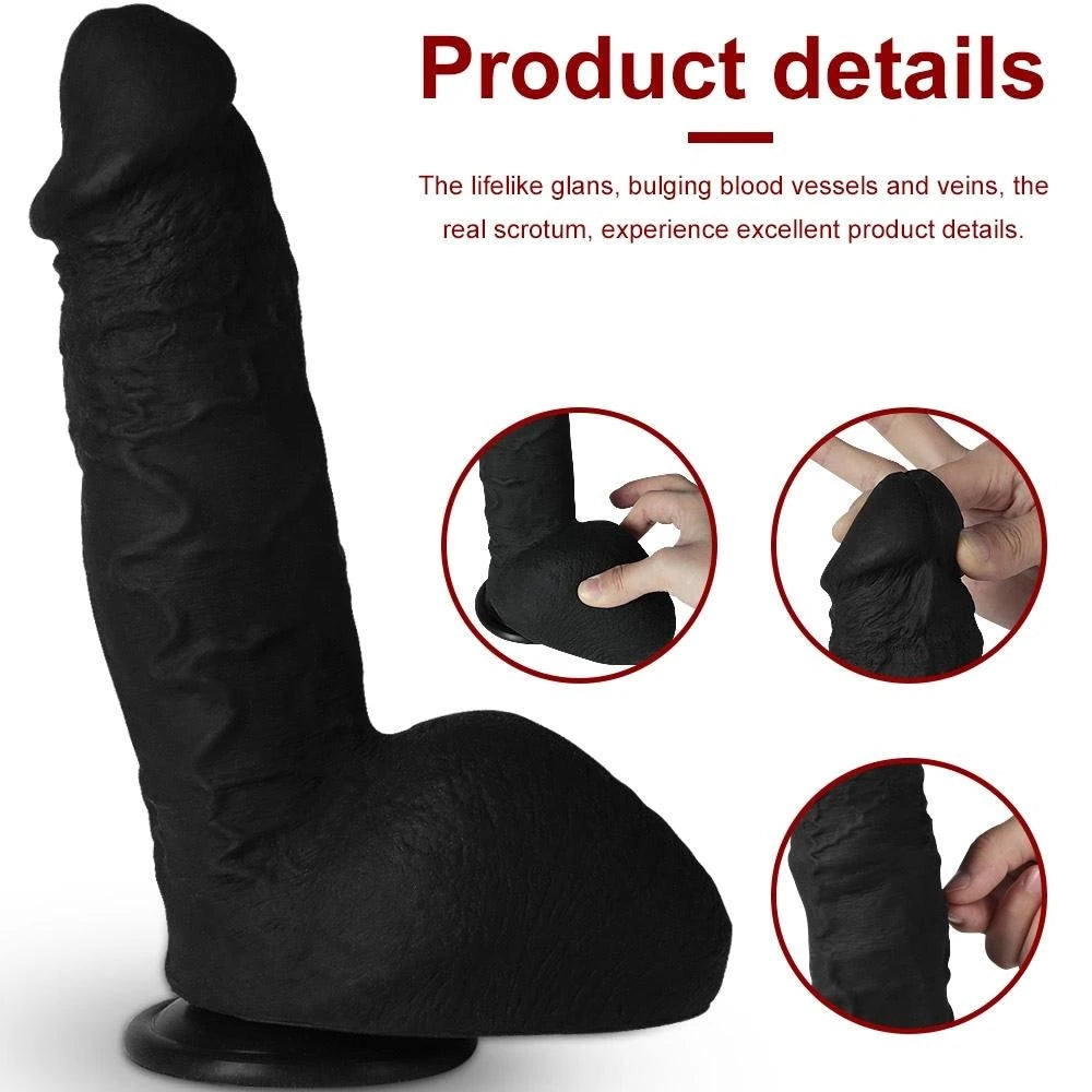 Xise Dildo Series Neptune Natural Doku Realistik Penis XS-WBB10052-Black