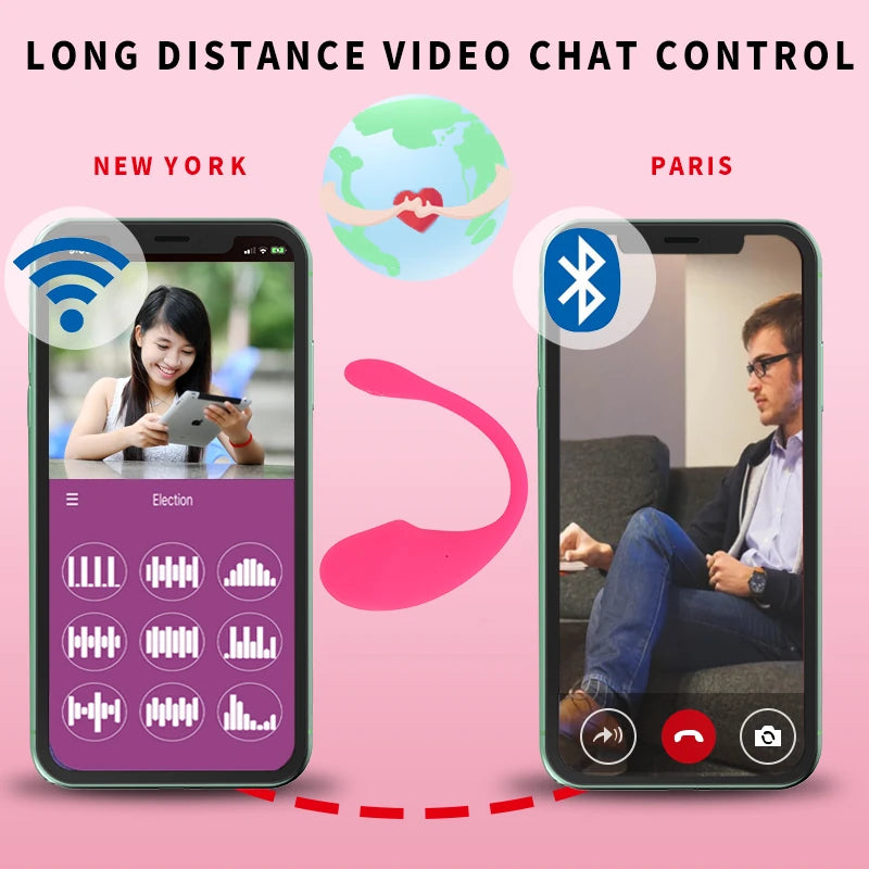 Frowzer Push Wearable Vibe Telefon Kontrollü Giyilebilir Vibratör-Pink