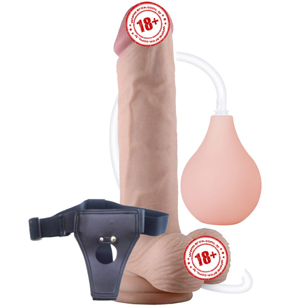 Lovetoy Soft Ejaculation Cock Dildo 20 Cm Kemerli Boşalabilir Realistik Penis LV316002