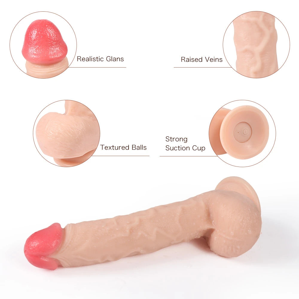 Shequ Jeff Swaying 23 Cm Hareketli Dönebilen Kemerli Realistik Penis