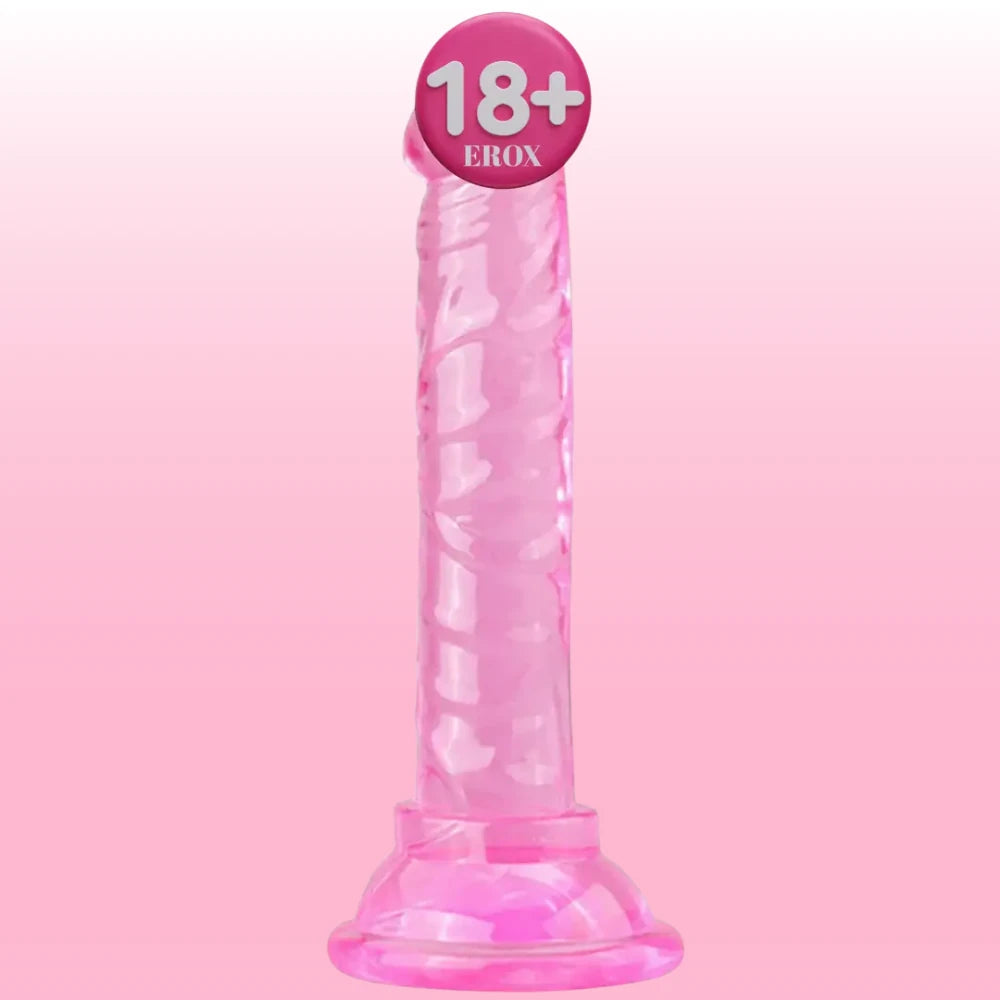 Frowzer Jelly Silicone 14.5 cm Anal ve Vajinal Realistik Penis-Pink