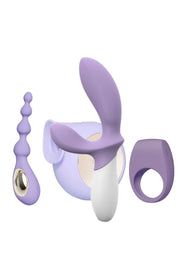 Christmas Lux Lelo Purple Edition 4 Parça Çiftlere Özel Ring Anal Emiş Güçlü Rabbit Vibratör Set