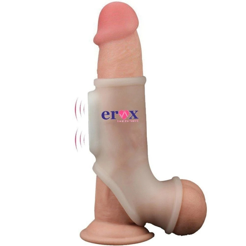 Lovetoy Vibrating Silk Knights Ring Scrotum Sleeve Titreşimli Penis Kılıfı LV343115
