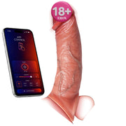 Frowzer Realistic Sleeve Telefon Kontrollü Titreşimli Gerçek Doku Penis Kılıfı