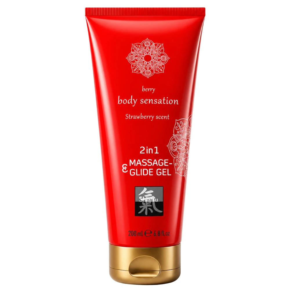 Hot Shiatsu Massage & Glide Gel 2in1 Strawberry Kayganlaştırıcı Jel